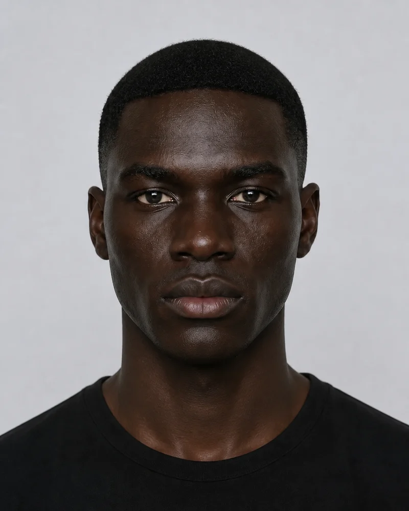 Complexion reference labelled Dark brown.